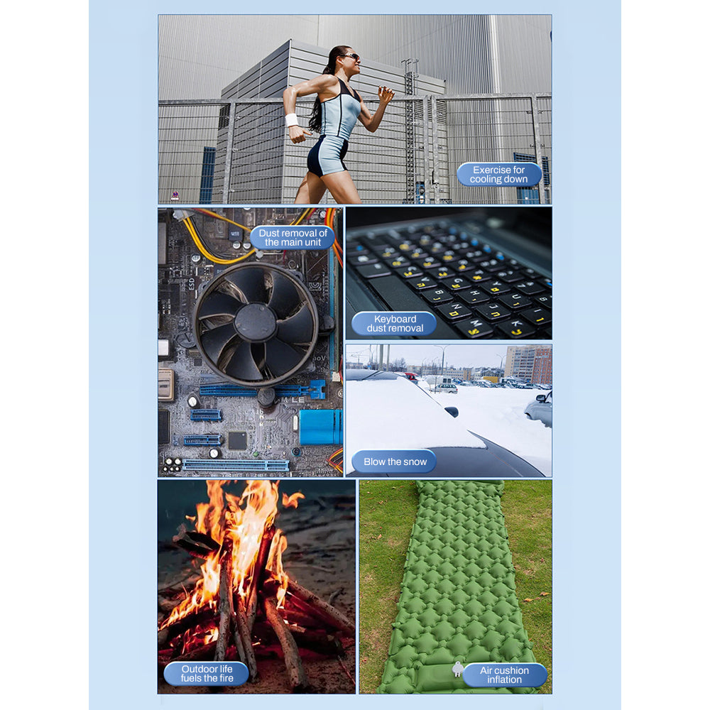 FUKUROU 130000RPM Super Turbo Violent Blower Fan Rechargeable Strong Wind 8000mAh Fast Charging