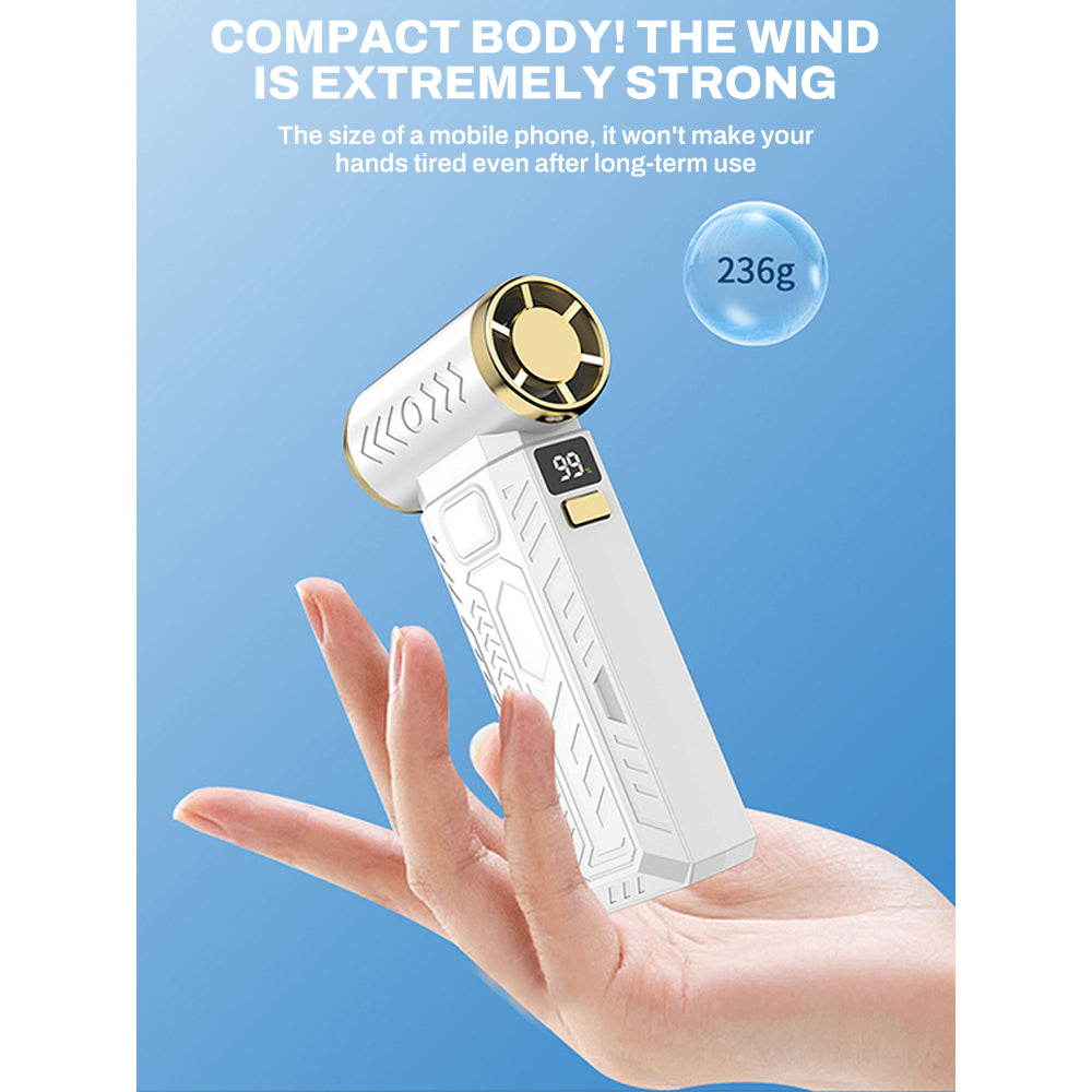 FUKUROU 130000RPM Super Turbo Violent Blower Fan Rechargeable Strong Wind 8000mAh Fast Charging