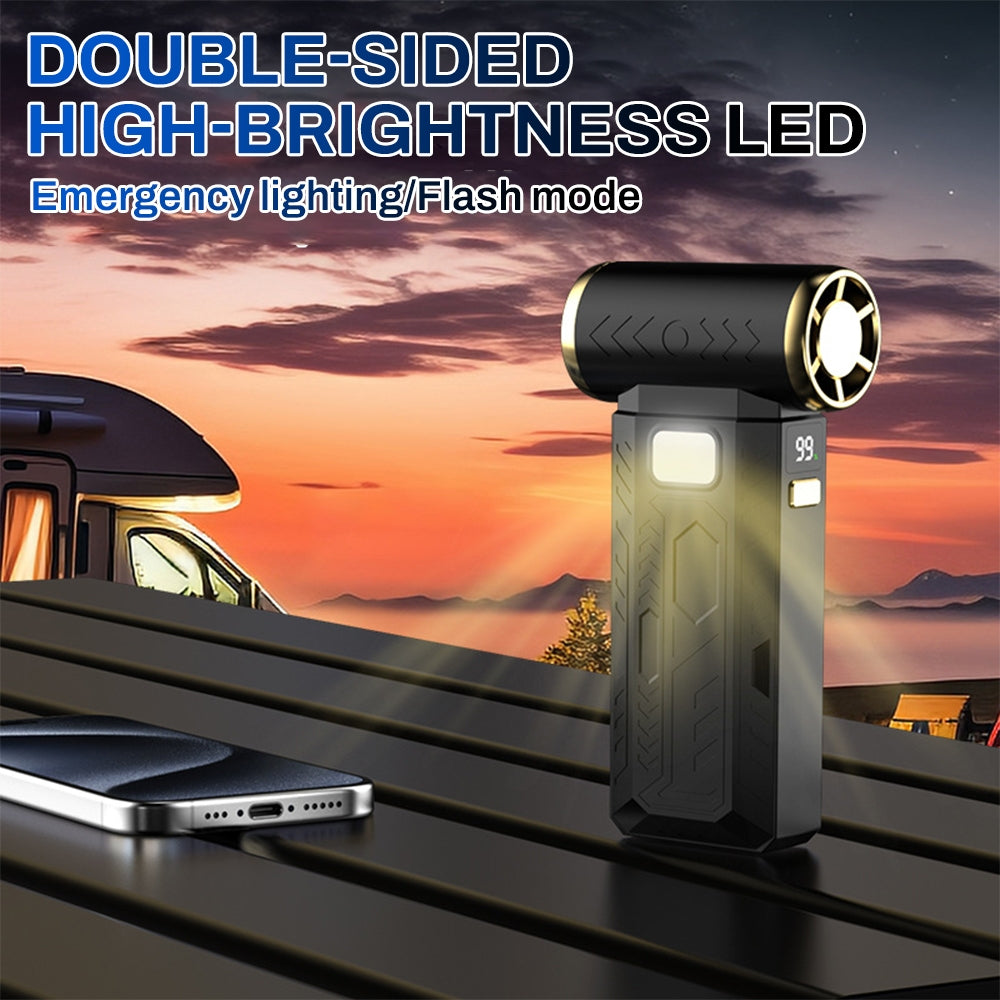 FUKUROU 130000RPM Super Turbo Violent Blower Fan Rechargeable Strong Wind 8000mAh Fast Charging