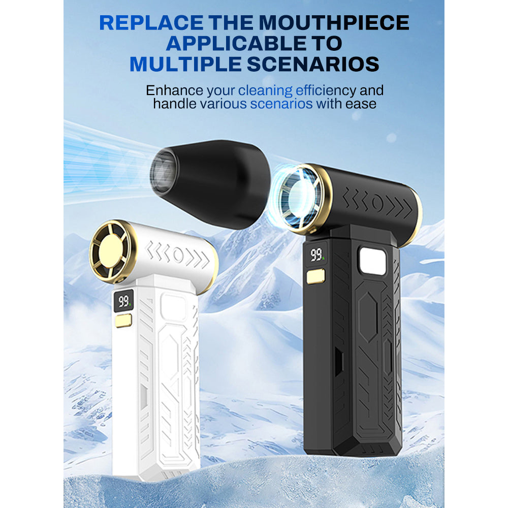 FUKUROU 130000RPM Super Turbo Violent Blower Fan Rechargeable Strong Wind 8000mAh Fast Charging