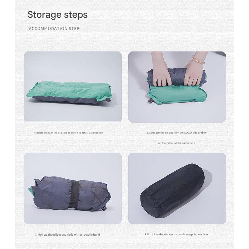 FUKUROU Self Inflatable Travel Pillow Automatic Pump Ultralight Sponge Bantal Camping Pillow