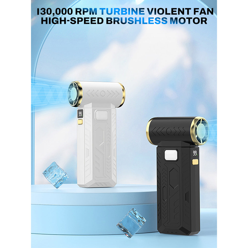 FUKUROU 130000RPM Super Turbo Violent Blower Fan Rechargeable Strong Wind 8000mAh Fast Charging