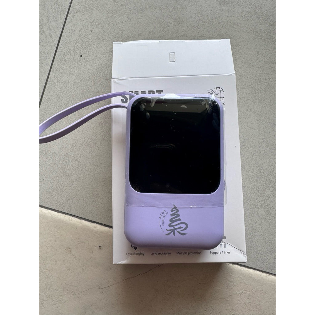 FUKUROU 3C Certification Power Bank CCC 20W PD Fast Charging 20000mah Built In 4 Cable Digital Display For Phone Camping
