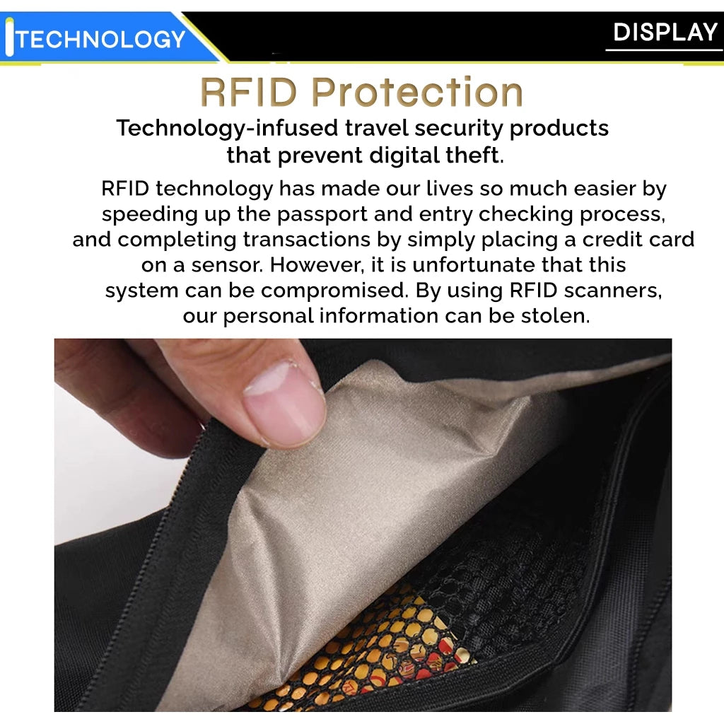 Waterproof Travel Waist Bag Adjustable RFID Blocking Passport Holder Wallet Earphone Hole Anti theft pouch beg 护照包