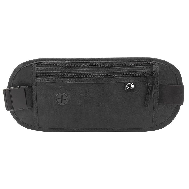 Waterproof Travel Waist Bag Adjustable RFID Blocking Passport Holder Wallet Earphone Hole Anti theft pouch beg 护照包