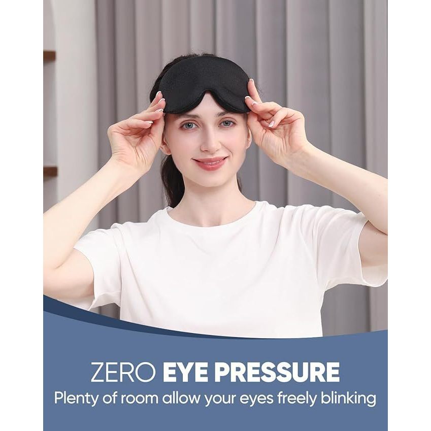 FUKUROU 3D Eye Mask Sleeping Shade No Eye Pressure Travel Napping Relax Blindfold Contoured Cup