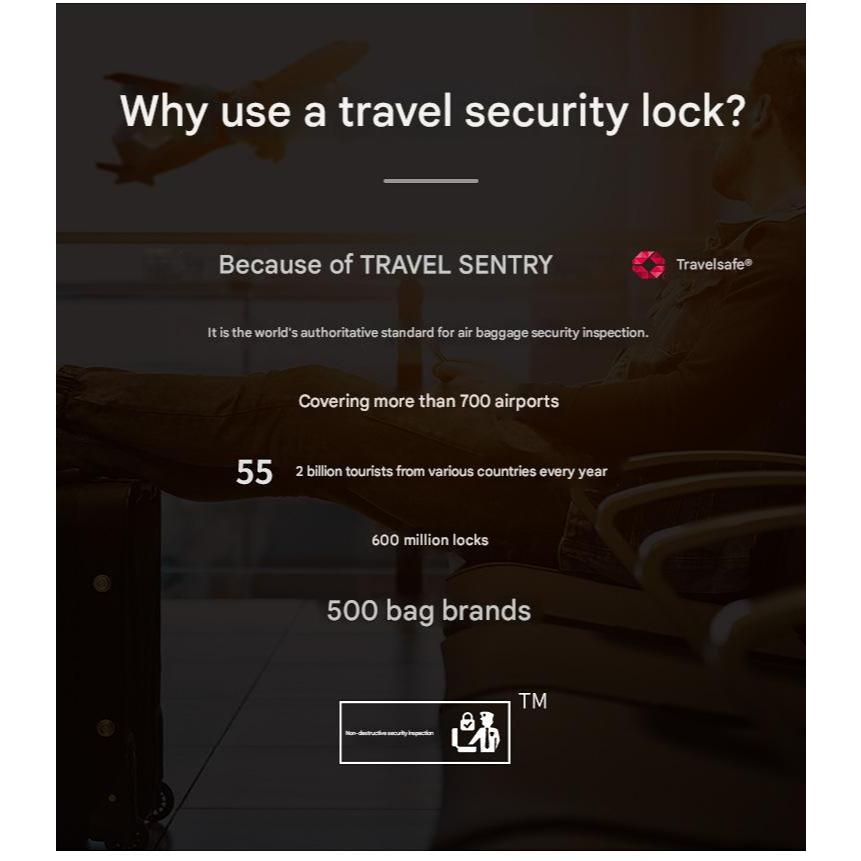 TSA Luggage Lock 3 Digit Password Lock Steel Cable Padlock Travel Suitcase Bag Mangga Beg Bagasi