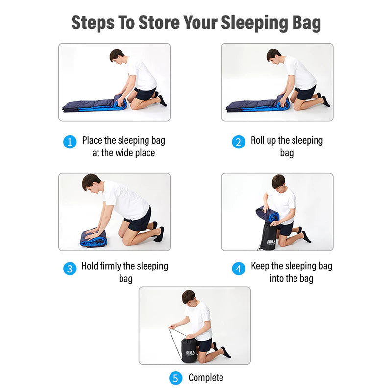 FUKUROU Portable Waterproof Outdoor Camping beg Hiking Travel Sleeping Bag tilam angin Tebal 露营睡袋