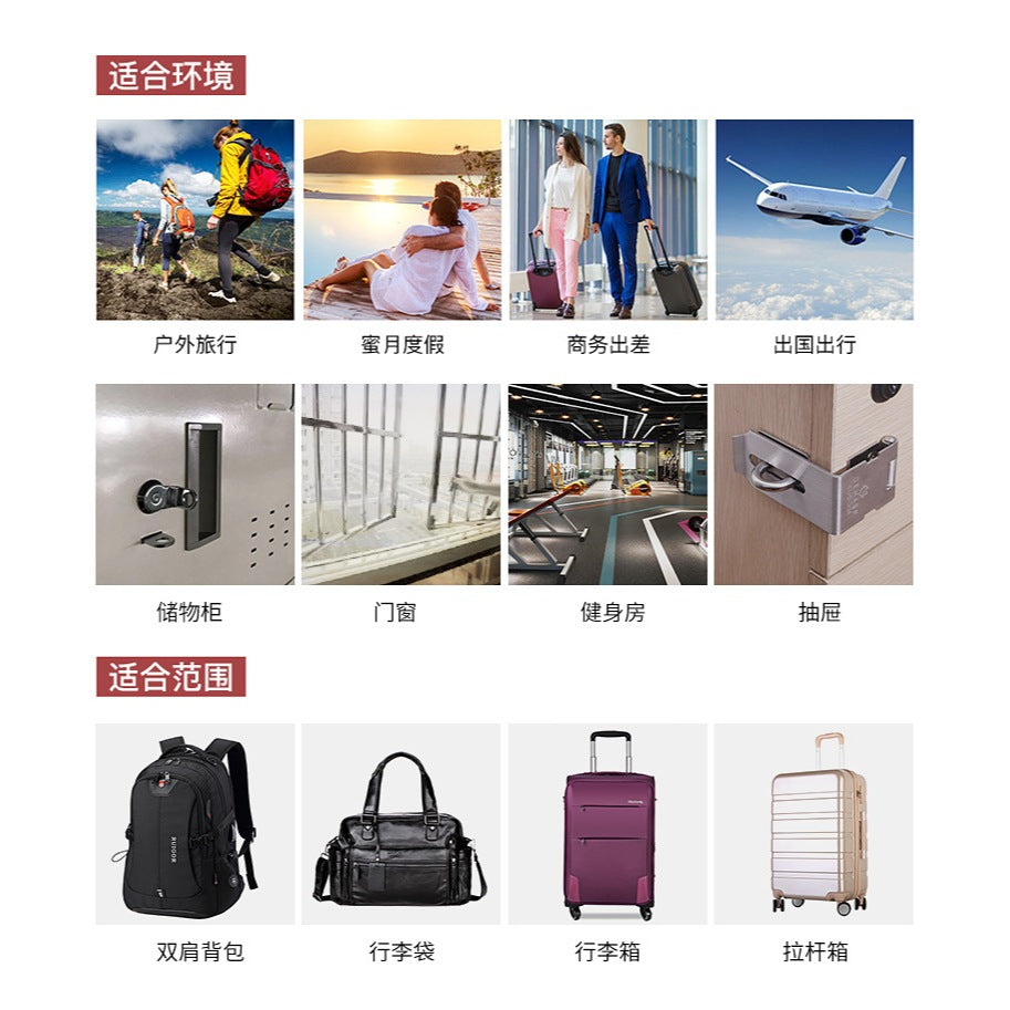 TSA Luggage Lock 3 Digit Password Lock Steel Cable Padlock Travel Suitcase Bag Mangga Beg Bagasi