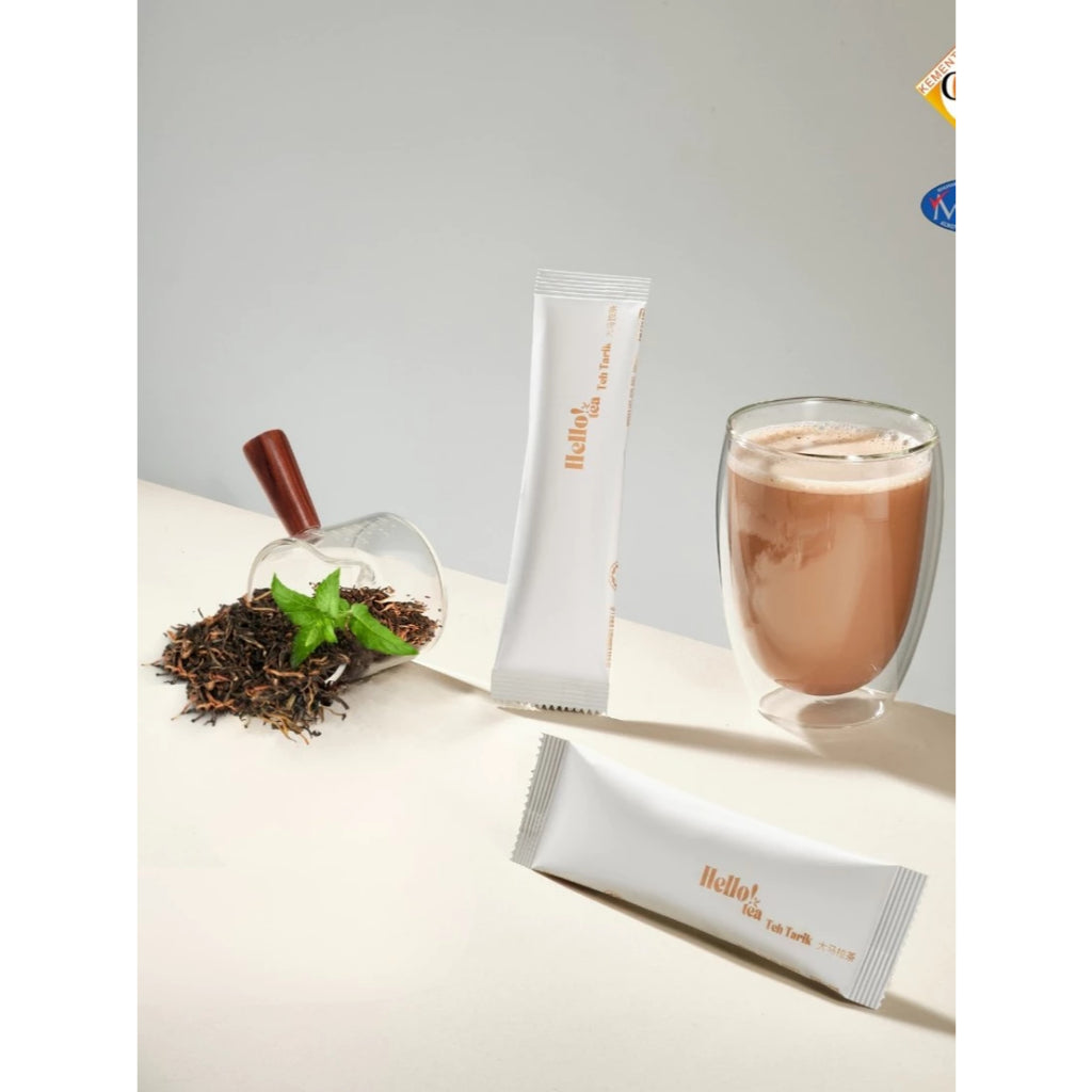 Hello! Tea Teh Tarik Malaysia Premium Milk Tea Instant Sachet Nostalgic Mamak Taste Teh Susu 拉茶 (12 x 20g)