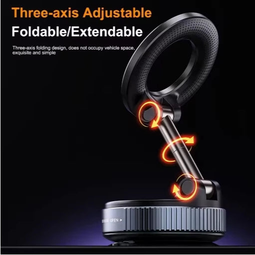 FUKUROU Mobile phone magnetic vacuum car windshield Phone holder 360 hands-free suitable gym mirror