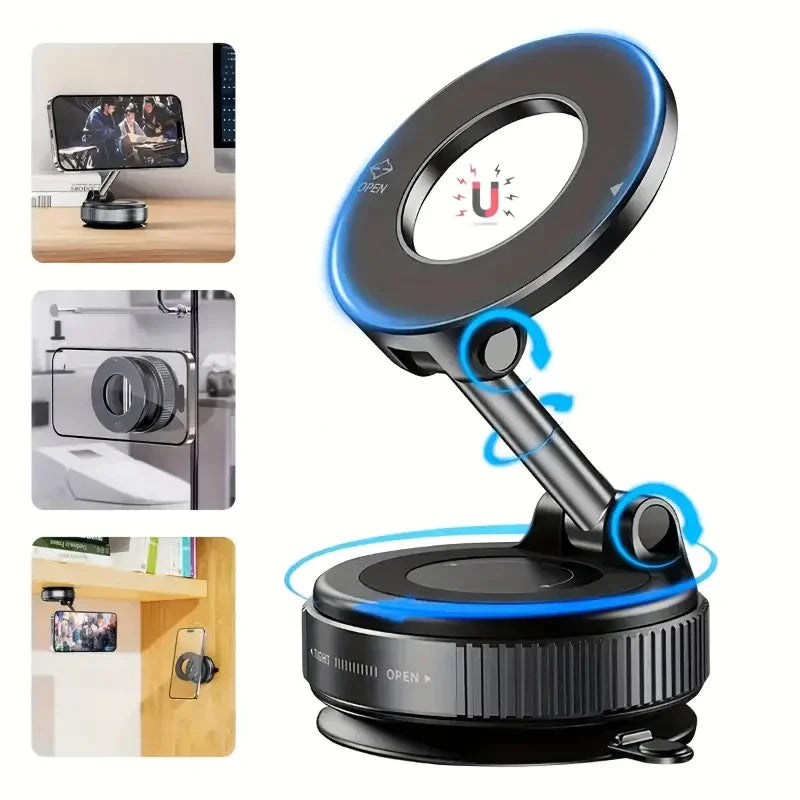FUKUROU Mobile phone magnetic vacuum car windshield Phone holder 360 hands-free suitable gym mirror