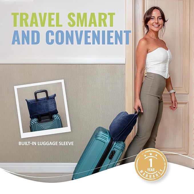 Travel Blanket and Pillow with Cover Super Soft Material with Backpack Clip Luggage Cover Airplane Flight Blanket