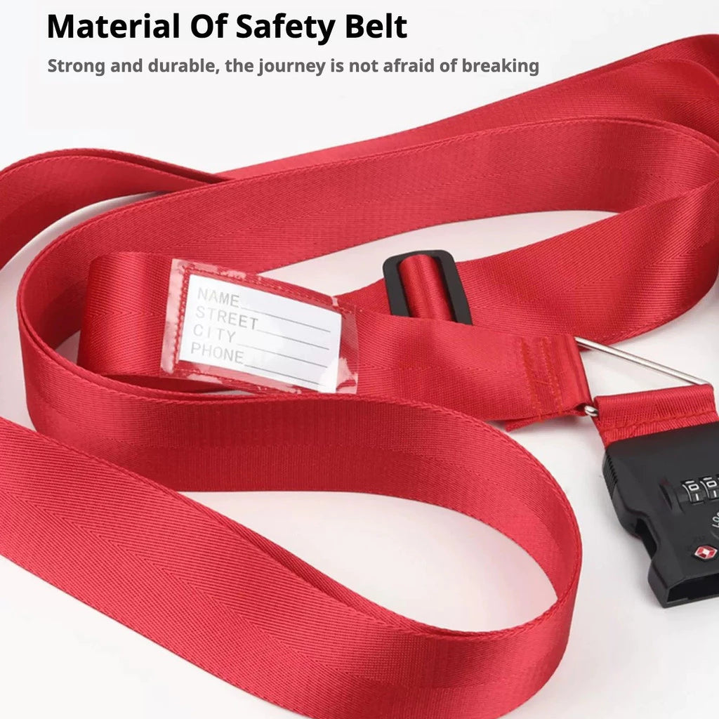 FUKUROU TSA Password Lock Luggage Strap Travel Suitcase Adjustable Cross Belt 20-32" 行李箱绑带