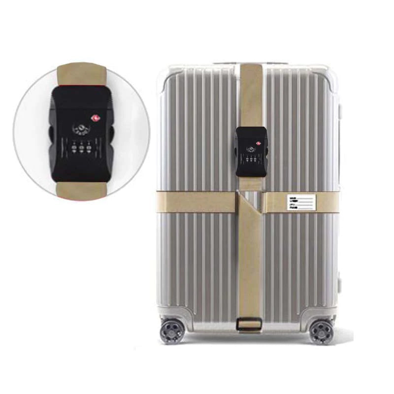 FUKUROU TSA Password Lock Luggage Strap Travel Suitcase Adjustable Cross Belt 20-32" 行李箱绑带