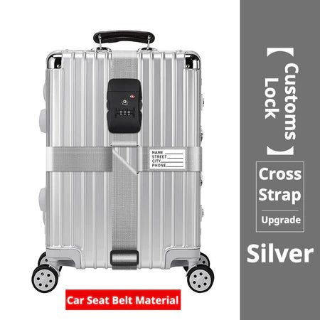 FUKUROU TSA Password Lock Luggage Strap Travel Suitcase Adjustable Cross Belt 20-32" 行李箱绑带