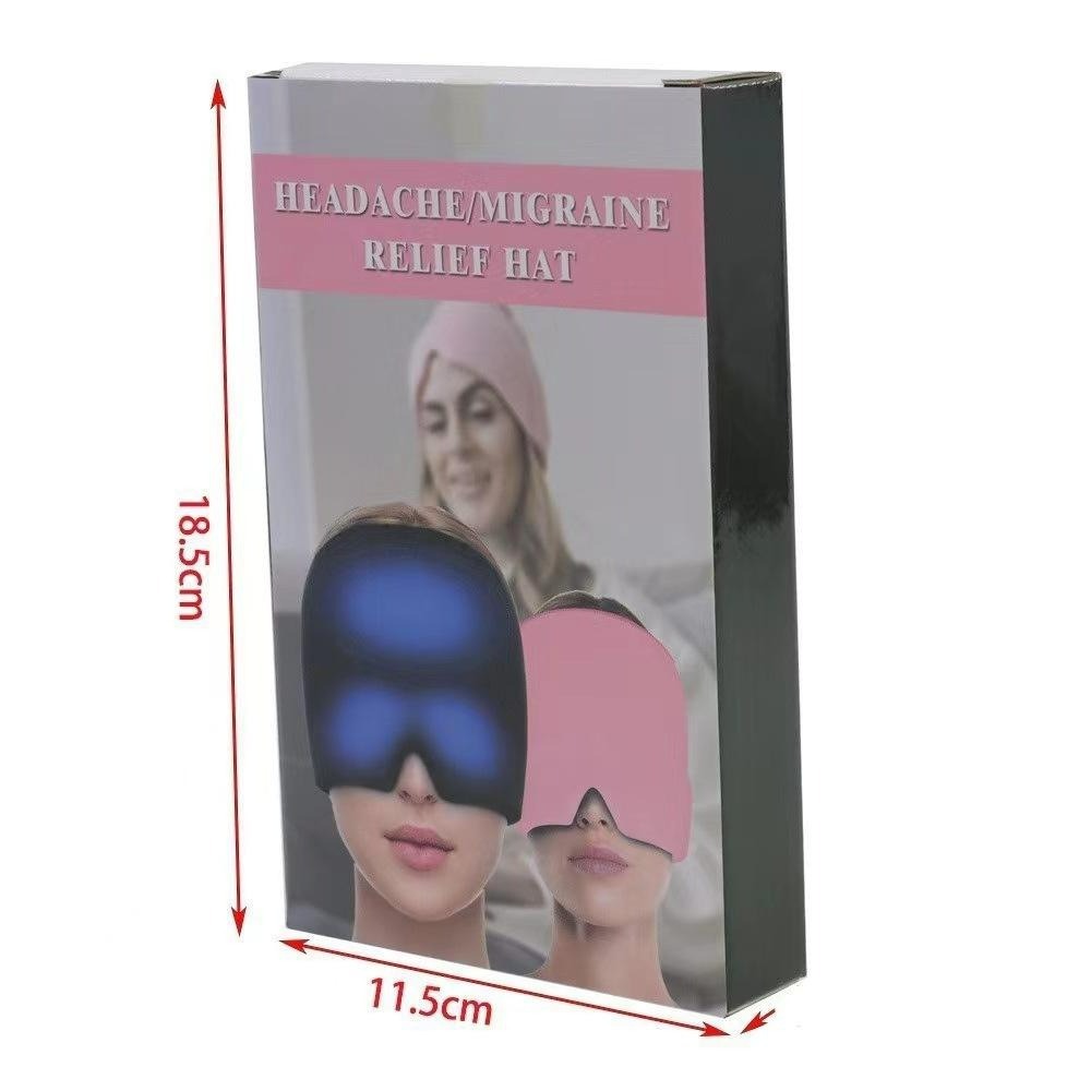 Single/Double Layer Migraine Relief Cap Gel Migrain Hat Head Fever Tension Headache Reliever Ice Cooling Eye Mask