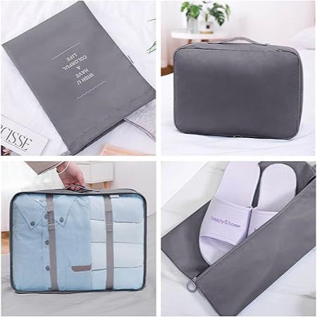 FUKUROU 10 in 1 set Travel Organizer Bag Travel Packing Clothes Storage Organizer Bag Pouch 洗漱旅行袋
