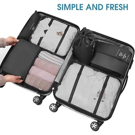 FUKUROU 10 in 1 set Travel Organizer Bag Travel Packing Clothes Storage Organizer Bag Pouch 洗漱旅行袋