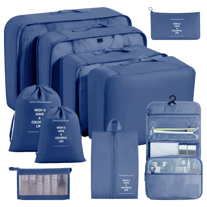 FUKUROU 10 in 1 set Travel Organizer Bag Travel Packing Clothes Storage Organizer Bag Pouch 洗漱旅行袋