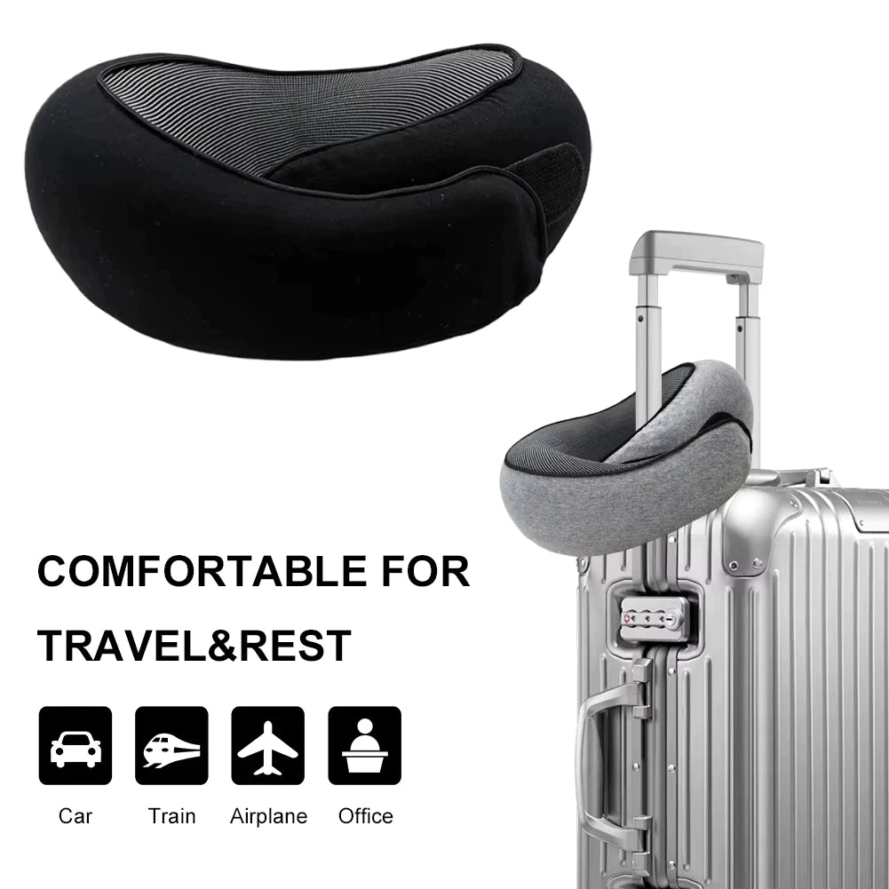 FUKUROU bantal leher travel dewasa Soft Neck Pillow Airplane Brace Cervical Collar Relieves Pain Pressure Spine