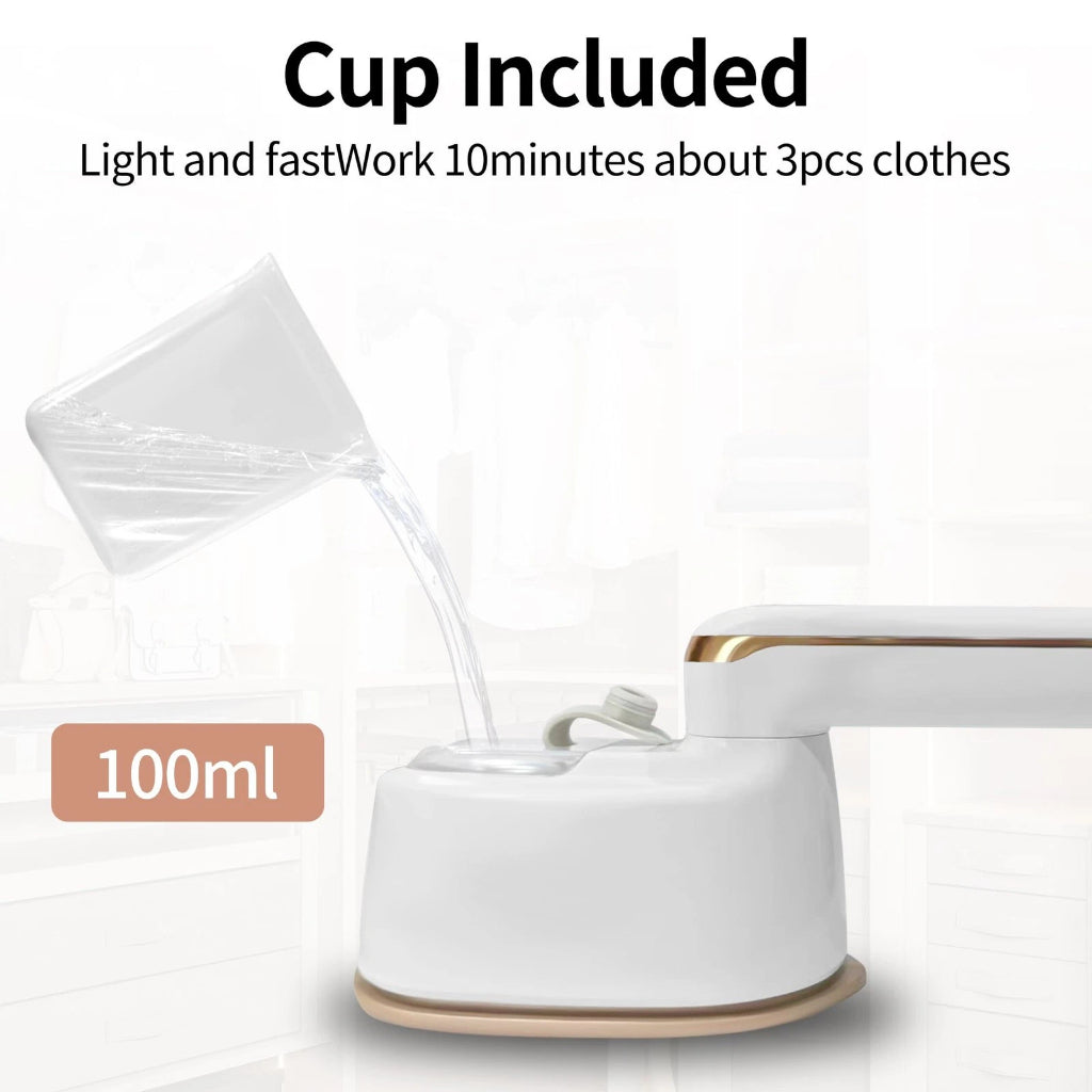 FUKUROU Steamer Iron UK PLUG For Clothes Travel Mini Portable Clothing Small Garment Electric Steam Ironing Machine