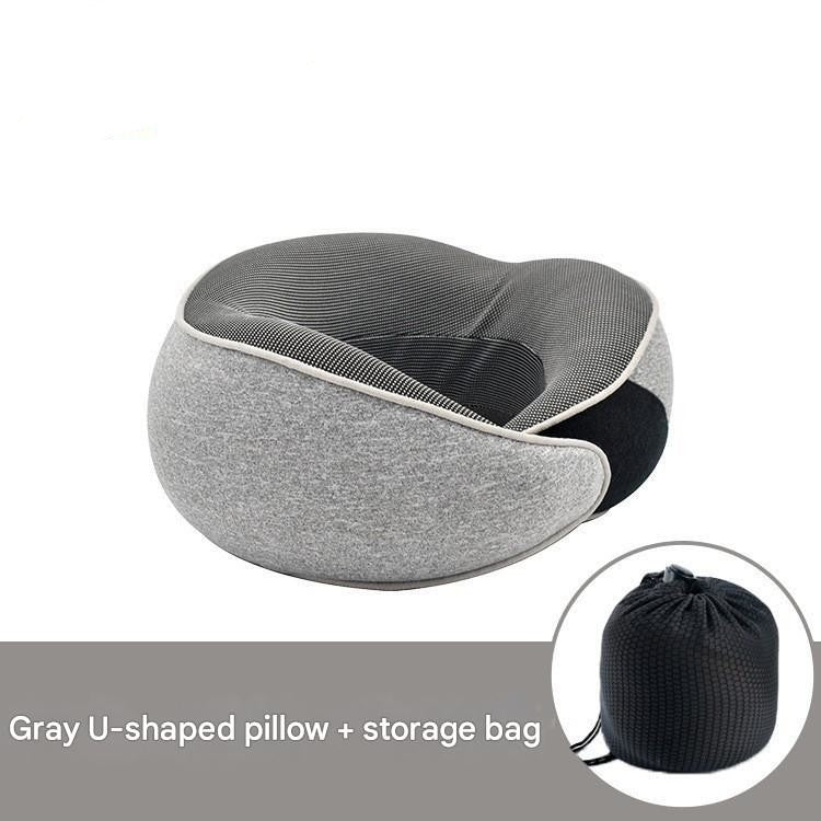 FUKUROU bantal leher travel dewasa Soft Neck Pillow Airplane Brace Cervical Collar Relieves Pain Pressure Spine