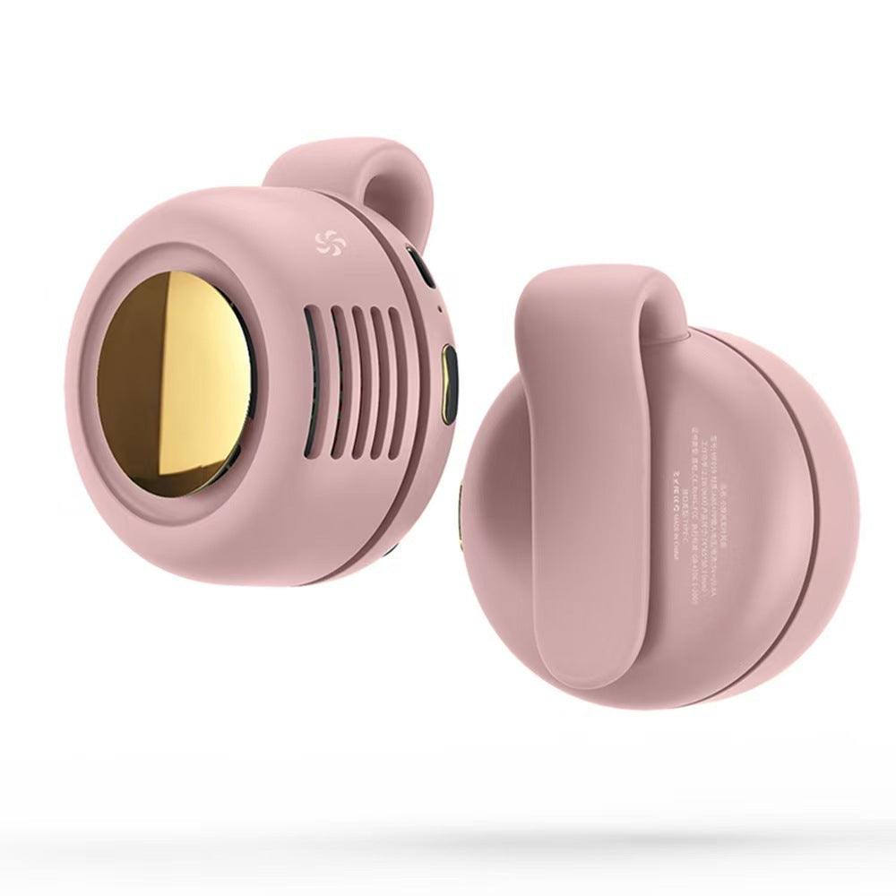 Portable Silent Mini Bladeless Fan Waist Fan Kipas Pinggang USB Rechargeable Outdoor 360 Rotating