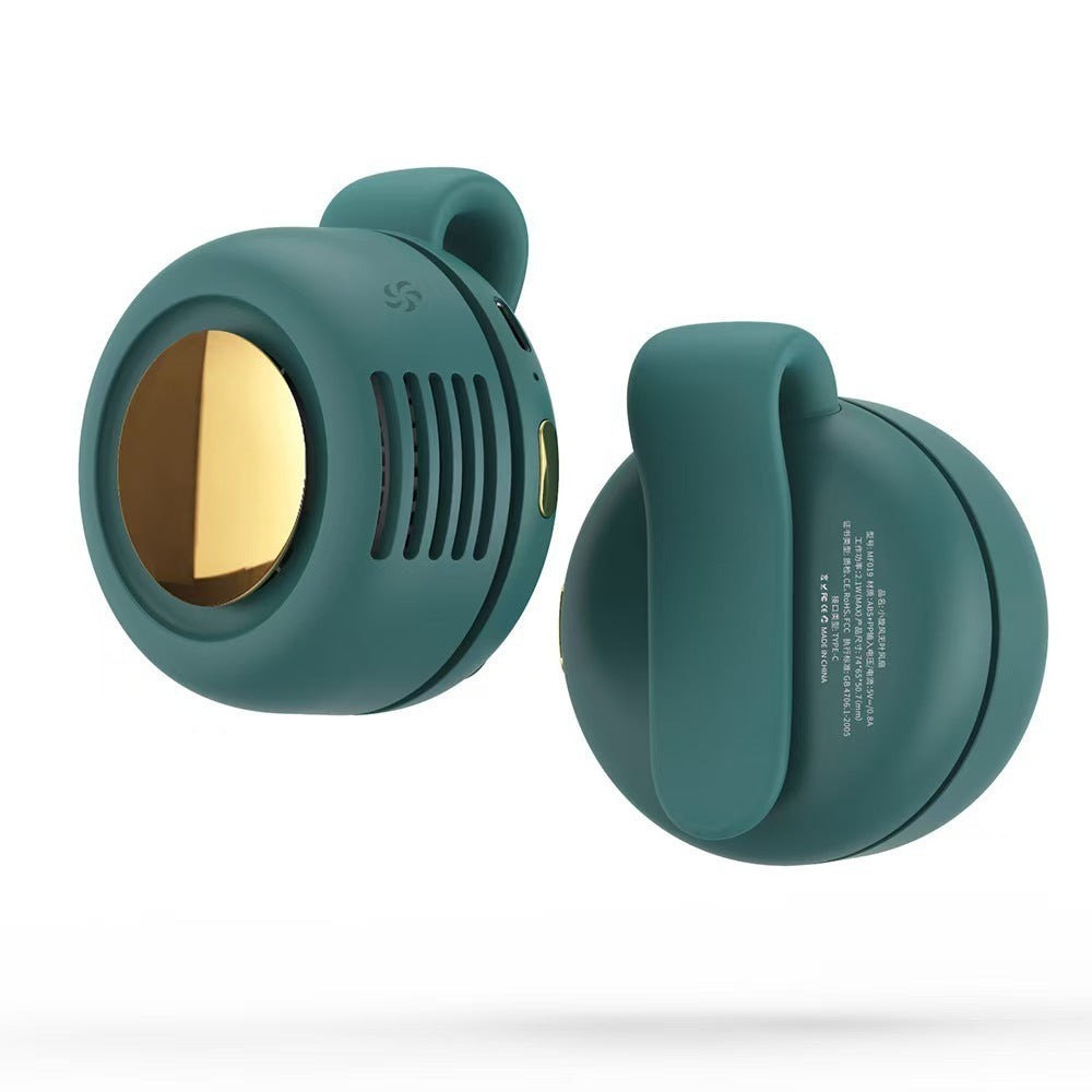 Portable Silent Mini Bladeless Fan Waist Fan Kipas Pinggang USB Rechargeable Outdoor 360 Rotating