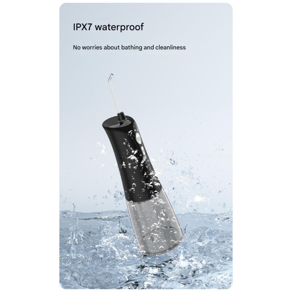 FUKUROU Cordless Water Dental Flosser IPX7 Waterproof Oral Irrigator Rechargeable  Modes 2 Jet Nozzles Teeth Cleaner