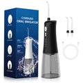 FUKUROU Cordless Water Dental Flosser IPX7 Waterproof Oral Irrigator Rechargeable  Modes 2 Jet Nozzles Teeth Cleaner