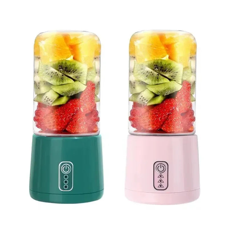300ml 4 Blade juice mixer Electric fruit juicer blender mini Wireless Portable household USB Charging 2 in 1 榨汁机