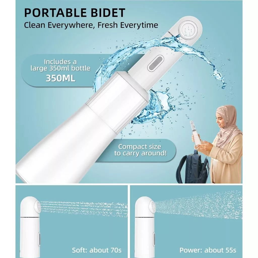 FUKUROU Bidet Portable Spray Set Waterproof Electric Handheld Mini Sprayer Rechargeable Travel Tool