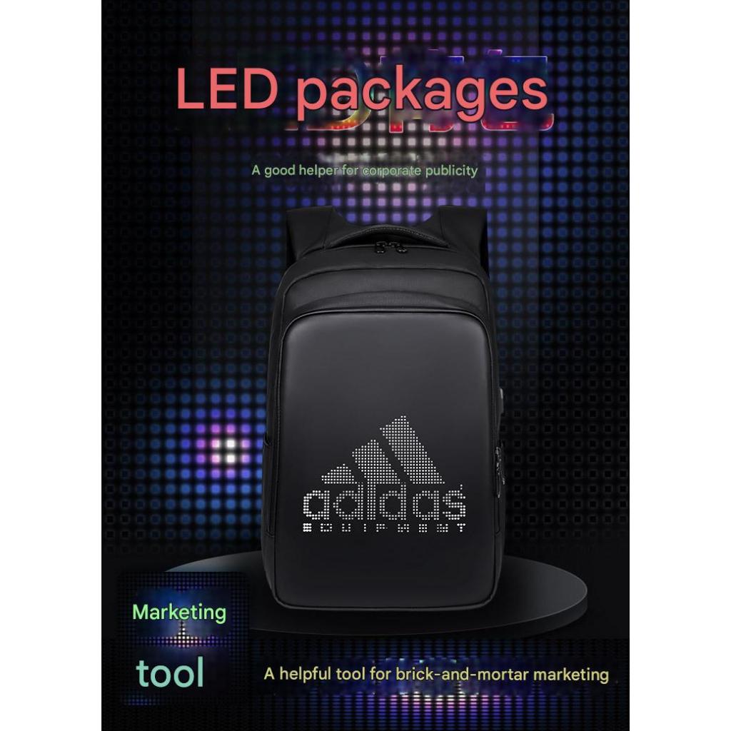 19 Inches LED HD screen backpack Men Bag Pack Bagpack RTZX waterproof Motorcycle driving riding