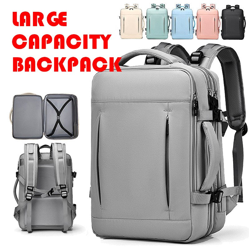Large Capacity bag travel bagpack Waterproof Expandable backpack Weekender Beg Woman Men 大容量旅行包背包
