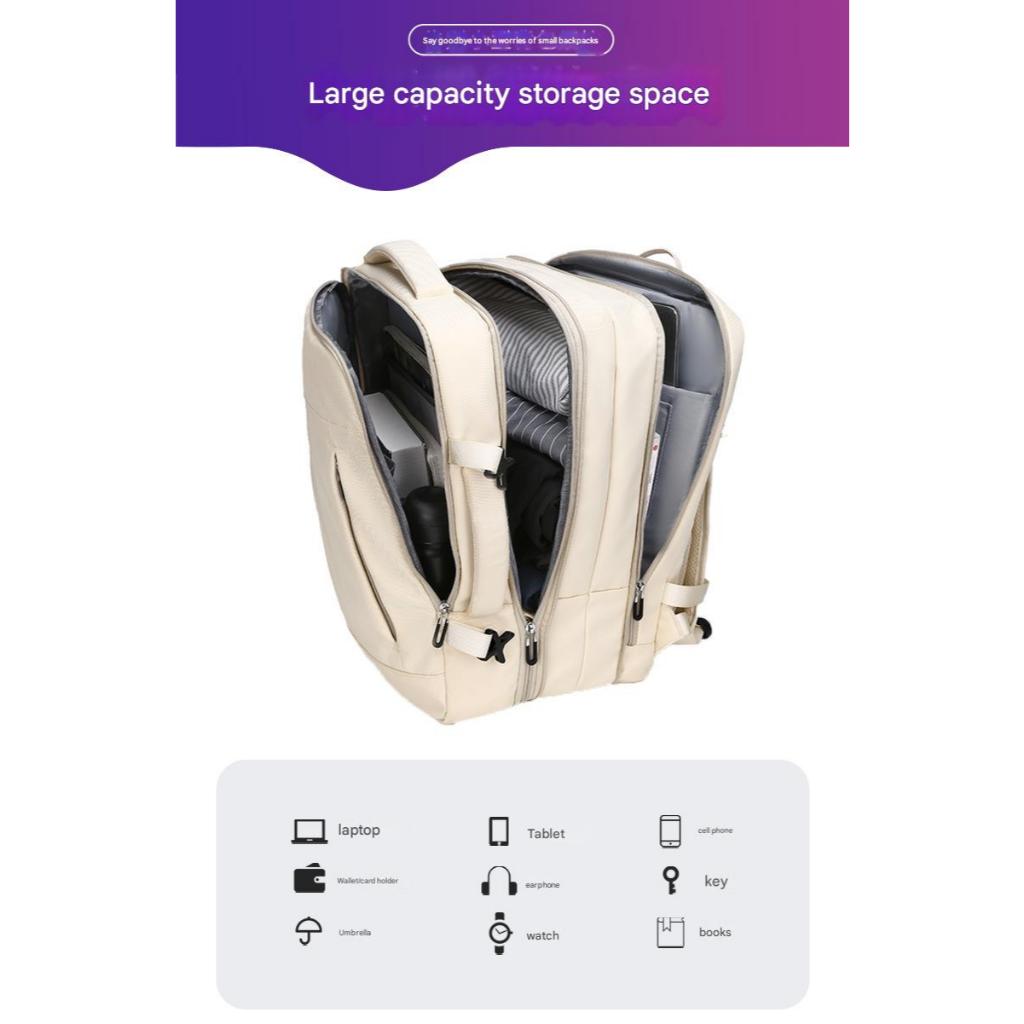 Large Capacity bag travel bagpack Waterproof Expandable backpack Weekender Beg Woman Men 大容量旅行包背包