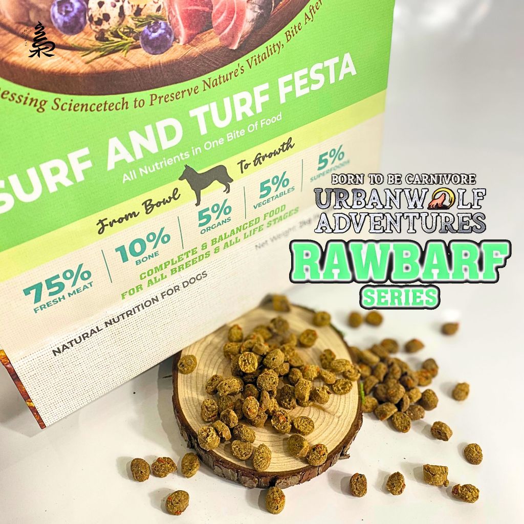 Urbanwolf Adventures Rawbarf Bakery Series 2kg Dog Food / Makanan Anjing Slow Baked BARF Kibbles