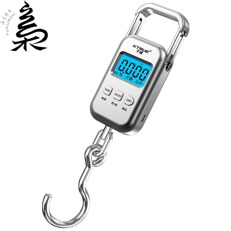 FUKUROU 50kg/50g LCD Digital Hanging Weighting Luggage Scale Portable Battery/USB Charging Hook