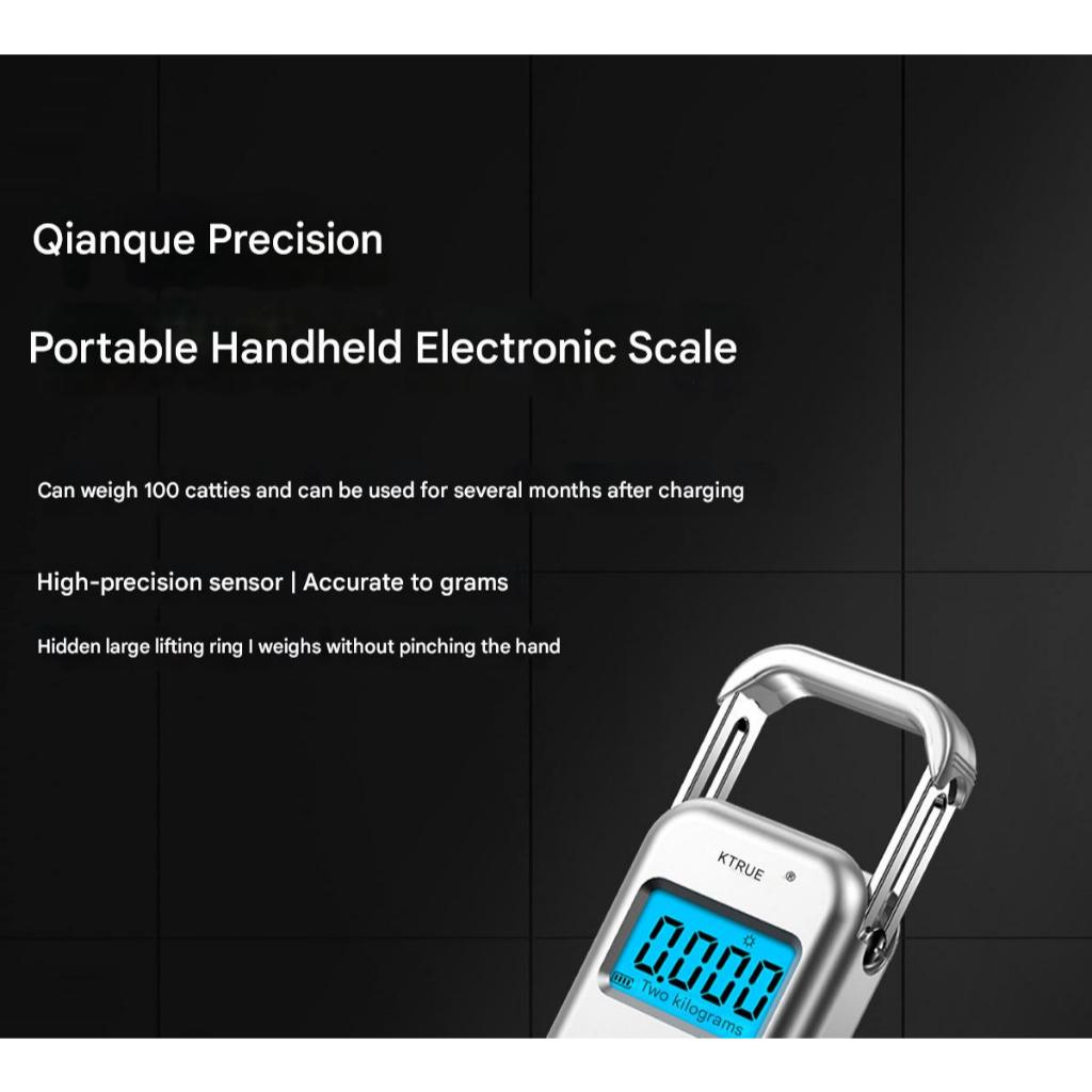 FUKUROU 50kg/50g LCD Digital Hanging Weighting Luggage Scale Portable Battery/USB Charging Hook