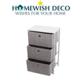 Chest Drawer 3 Layer Bedside Table Almari Baju Fabric Storage Cabinet Rak Laci Murah Meja Tepi Katil