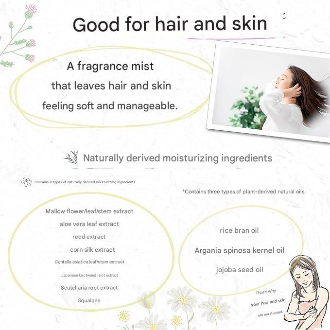 [MADE IN JAPAN] Mirene Fragrance Mist Perfume Lush Glow Scent 80ml Perfume Mist Hair Mist Body Mist