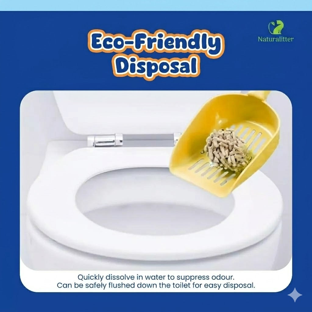 NATURALITTER Tofu Cat Litter 6L Pasir Kucing Flushable Fast Clumping Odour Control Habuk Rendah
