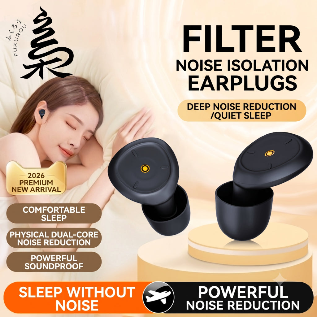 FUKUROU 50dB Noise Cancelling Earplugs Silicone Sleeping Penutup Telinga Bising Travel