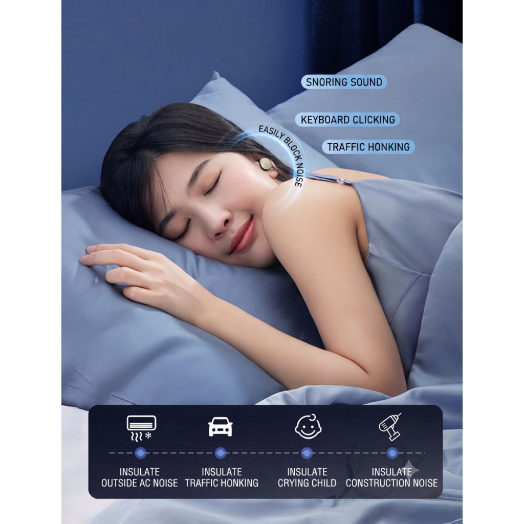 FUKUROU 50dB Noise Cancelling Earplugs Silicone Sleeping Penutup Telinga Bising Travel